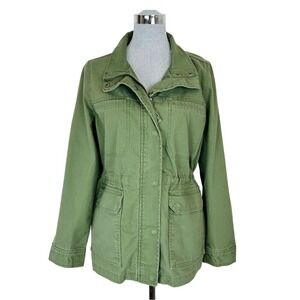 Madewell Military Surplus Jacket Women Medium Green Fade Army Utility Field Coat